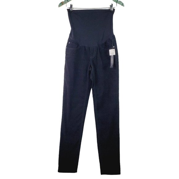 A Pea in the Pod Supima Cord Skinny Solid Black, Sz XS, NWT - Picture 2 of 7